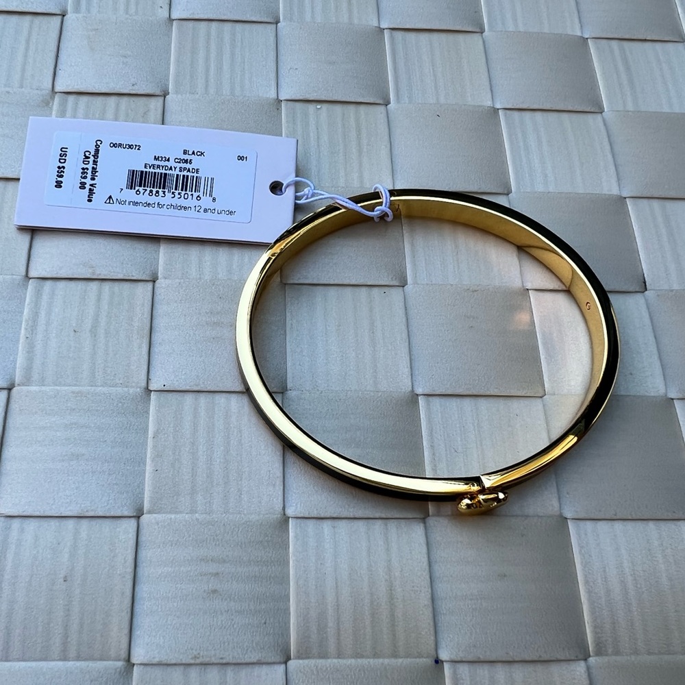 Kate Spade Black & Gold Bangle Bracelet